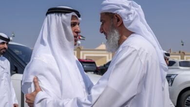 سعود بن صقر يعزي في وفاة إبراهيم حميد بن هاشل الطنيجي 2 سعود بن صقر