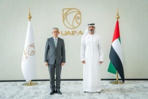 رئيس جهاز الإمارات للمحاسبة يستقبل مسؤولين دوليين على هامش "مؤتمر منع الجريمة والعدالة الجنائية"