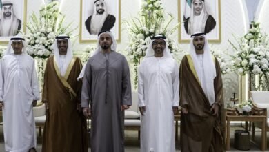 سيف بن زايد يحضر أفراح الجنيبي والهاشمي والشامسي