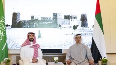 منصور بن زايد يلتقي خالد بن سلمان 2 منصور بن زايد يلتقي خالد بن سلمان