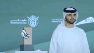 منصور بن محمد يكرم الفائزين في الدورة الرابعة عشرة من جائزة دبي للنقل المستدام