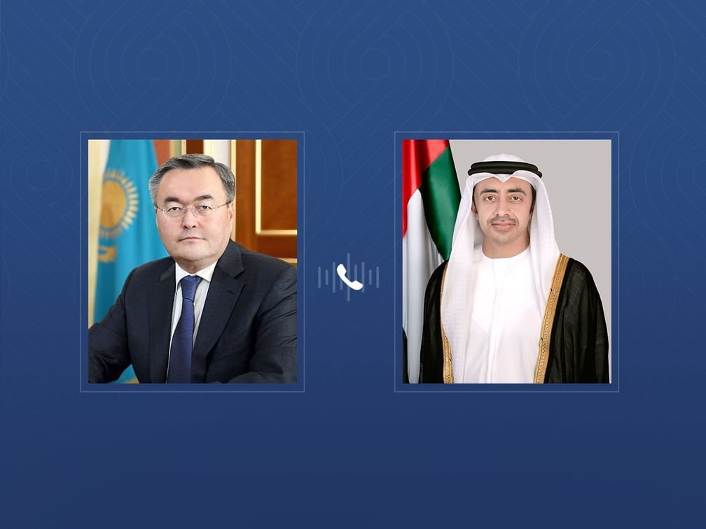 عبدالله بن زايد ووزير خارجية كازاخستان يبحثان هاتفيا العلاقات الثنائية والتطورات الإقليمية والدولية 1 عبدالله بن زايد ووزير خارجية كازاخستان يبحثان هاتفيا العلاقات الثنائية والتطورات الإقليمية والدولية