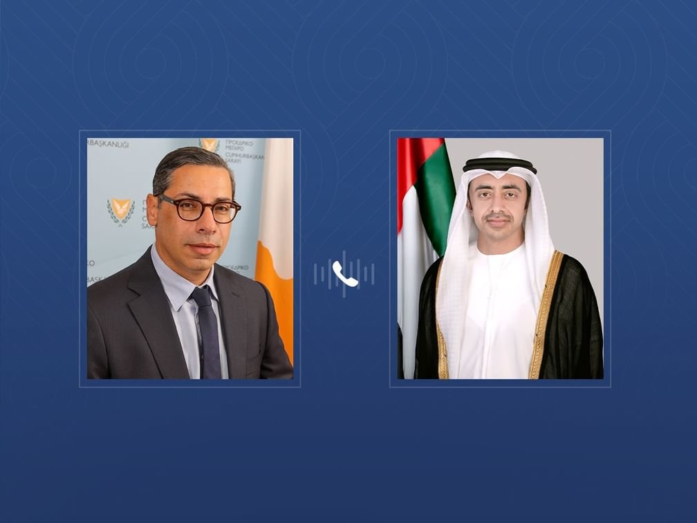 عبدالله بن زايد ووزير خارجية قبرص يبحثان هاتفياً العلاقات الاستراتيجية والمستجدات الإقليمية 1 عبدالله بن زايد ووزير خارجية قبرص يبحثان هاتفياً العلاقات الاستراتيجية والمستجدات الإقليمية