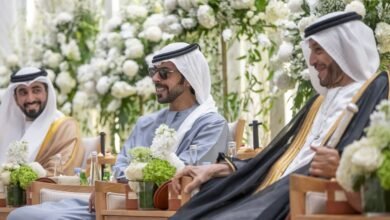 خليفة بن طحنون بن محمد يحضر حفل استقبال بمناسبة أفراح المنصوري