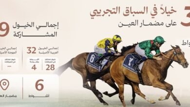 "الإمارات لسباق الخيل" تعلن مشاركة 39 خيلًا في السباق التجريبي الرابع
