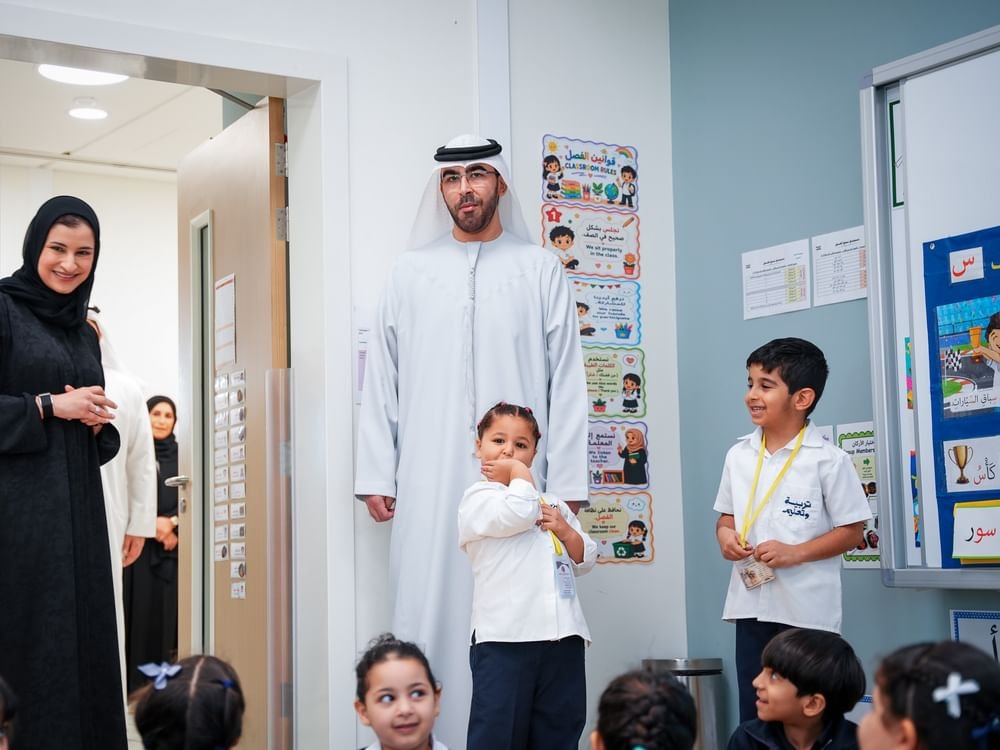 أحمد بن سعود المعلا يفتتح مجمع زايد التعليمي في أم القيوين 1 أحمد بن سعود المعلا يفتتح مجمع زايد التعليمي في أم القيوين