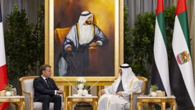 رئيس الدولة والرئيس الفرنسي يبحثان علاقات التعاون والتطورات الإقليمية