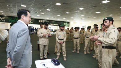 عبدالله المري يتفقد الإدارة العامة لأمن الهيئات والمنشآت والطوارئ 2 عبدالله المري