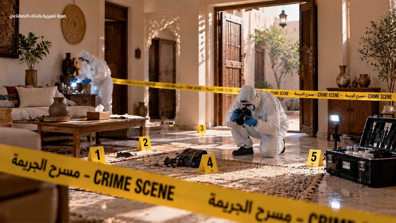 "مسرح الجريمة" بشرطة دبي يرفع 270 ألف أثر مادي ورقمي منذ 2023 1 مسرح الجريمة